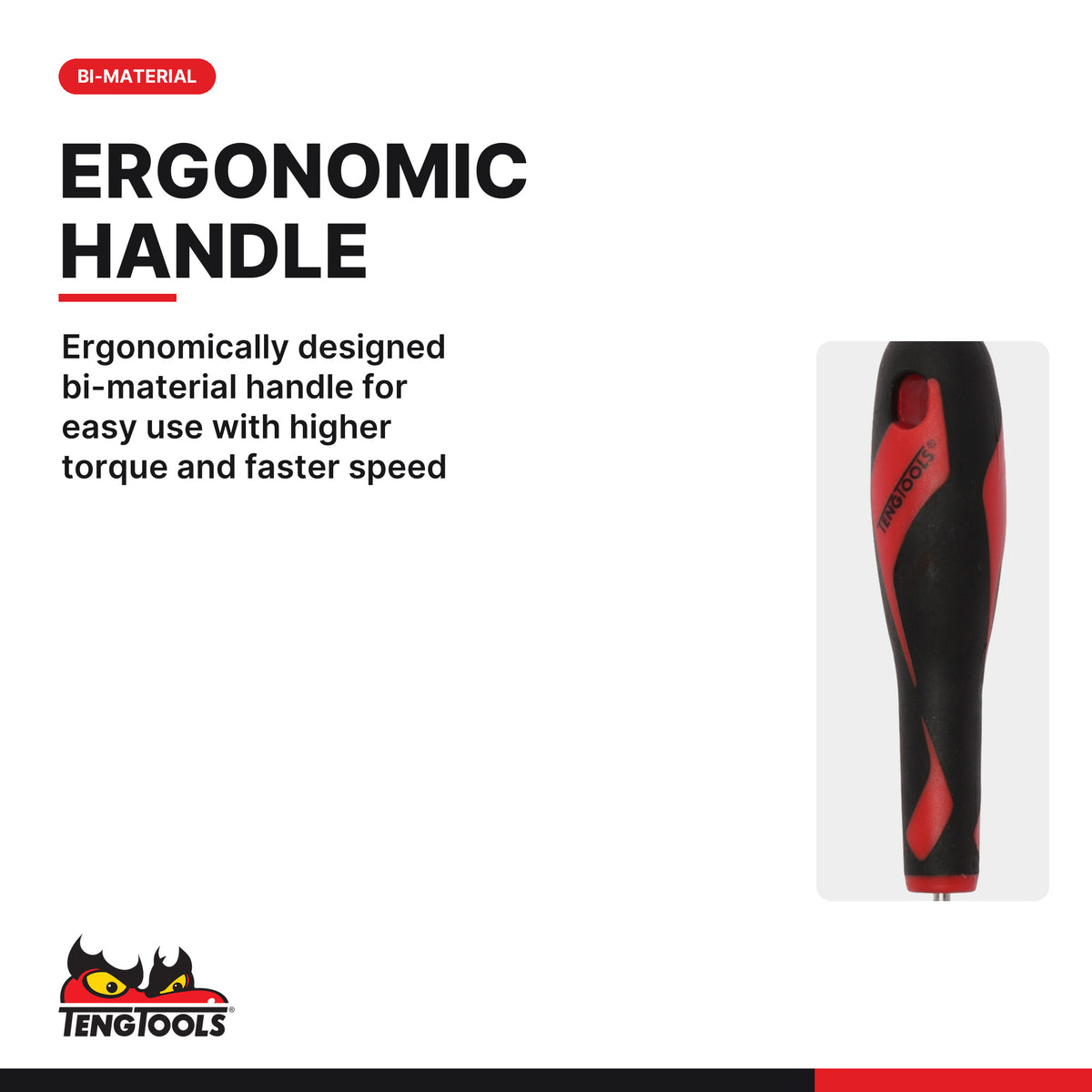 Teng Tools MD962N3 Stubby Pozi Pozidriv PZ Screwdriver, ergonomically designed bi-material handle for easy use with higher