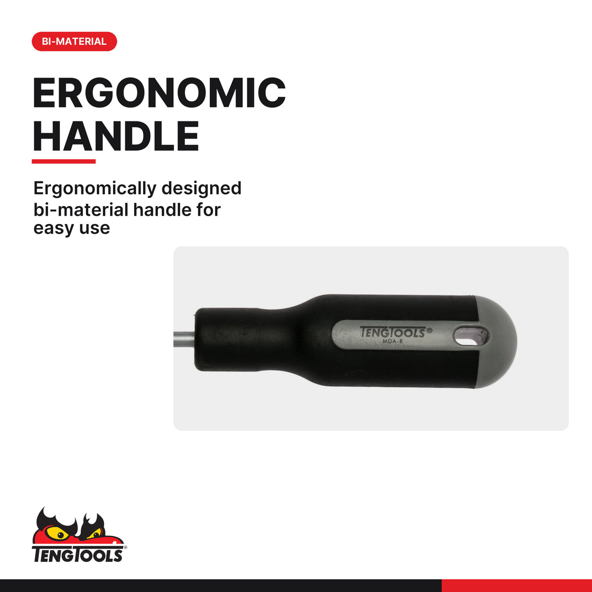 Teng Tools MDA-R Round Tip Awl With Bi-Material Handle for Marking, ergonomically designed bi-material handle for easy use