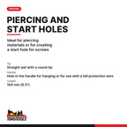 Teng Tools MDA180 Straight Scratch Awl, ideal for piercing materials or for creating a start hole for screws