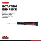Teng Tools MDM706 Mini Screwdriver Set Flat & PH 6 Pieces, rotating end piece for easier use when "transporting" the