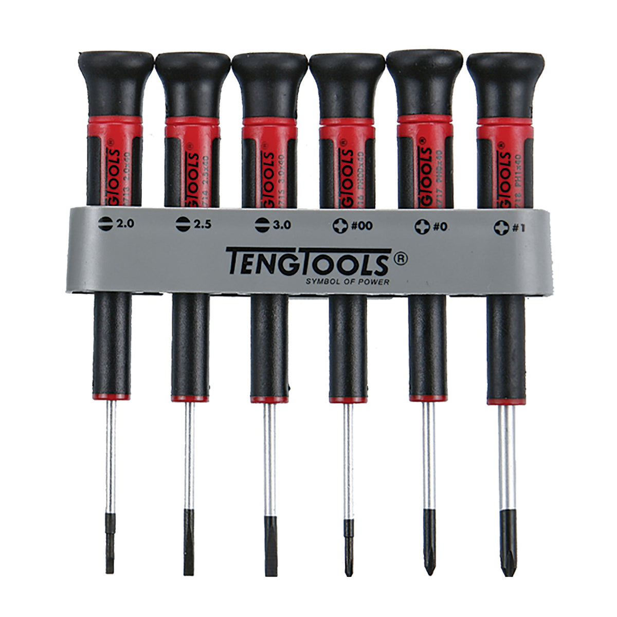 Teng Tools MDM706 Mini Screwdriver Set Flat & PH 6 Pieces on a white background