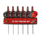 Teng Tools MDM706TXT Mini TX T-Handle Screwdriver Set 6 Pieces on a white background