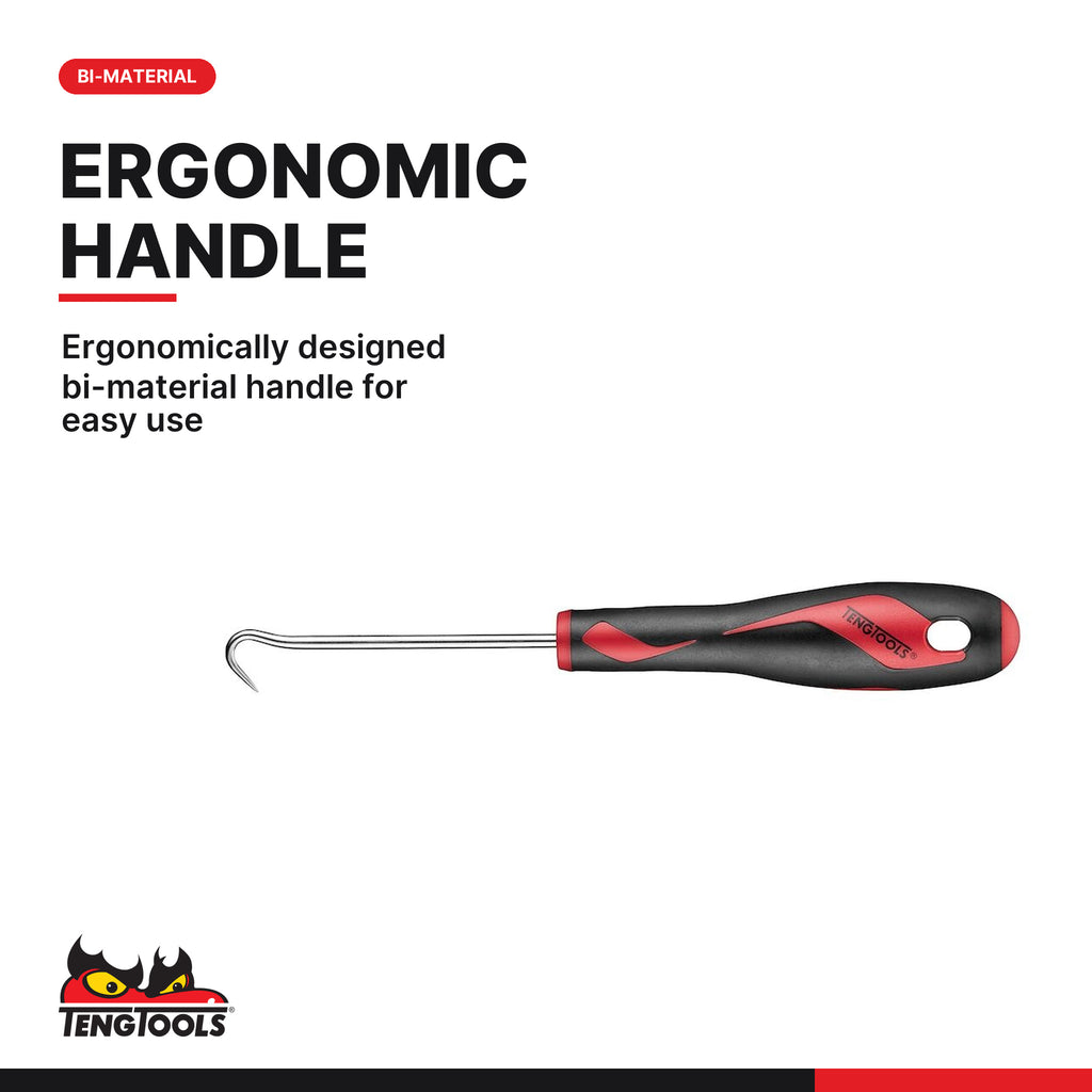 Teng Tools MDP125 125 Degree Angled Pick, ergonomically designed bi-material handle for easy use