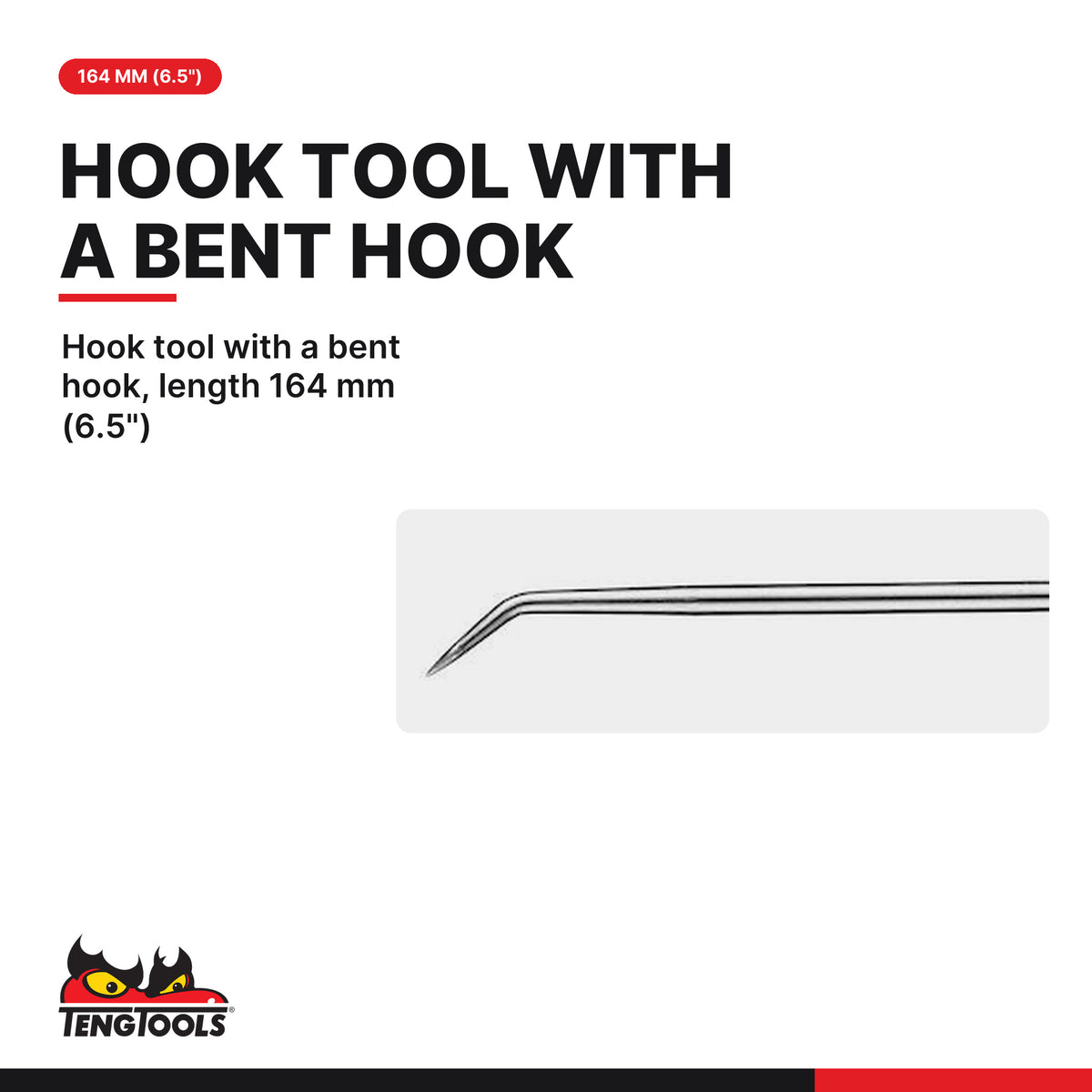 Teng Tools MDP35 Hook Tool 35°, hook tool with a bent hook, length 164 mm (6.5")