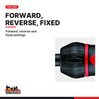 Teng Tools MDR915 1/4 Inch Ratcheting Bit Driver with Double-End Bits, forward, reverse and fixed settings