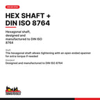 Teng Tools MDT953N PH3 Phillips Head Power Through Screwdriver, hexagonal shaft, designed and manufactured to DIN ISO 8764