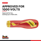 Teng Tools MDV710 Insulated Handle for Interchangeable Screwdriver, approved for live working up to 1000 volts