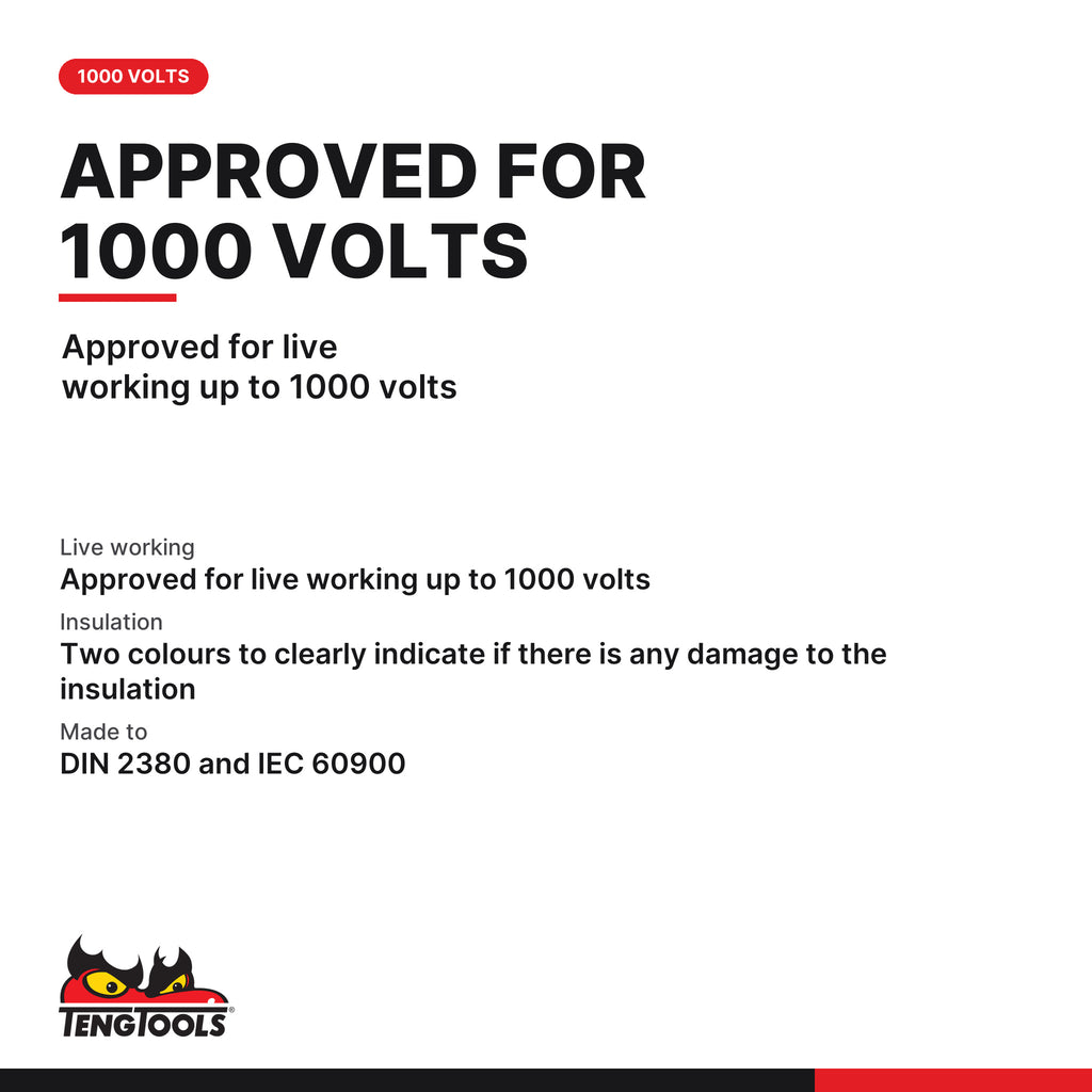 Teng Tools MDV742N PH1 Slim Phillips Insulated Screwdriver, approved for live working up to 1000 volts