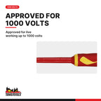 Teng Tools MDV820N Flat Insulated Screwdriver 0.4-1.2 mm Blade |, approved for live working up to 1000 volts