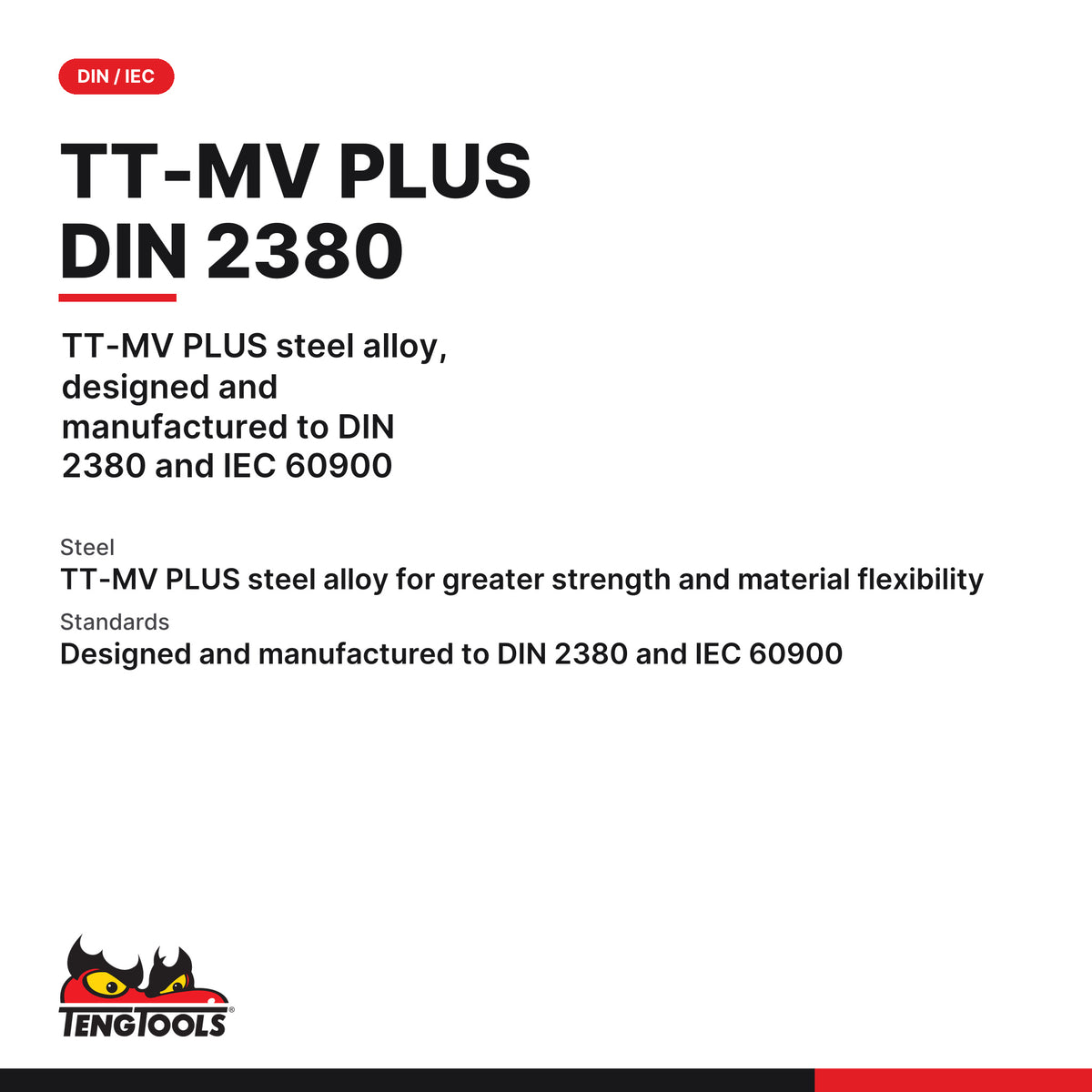 Teng Tools MDV820N Flat Insulated Screwdriver 0.4-1.2 mm Blade |, TT-MV PLUS steel alloy, designed and manufactured to DIN