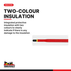 Teng Tools MDV864NF 100 mm Plus Minus Insulated Screwdriver, integrated protective insulation with two colours to clearly