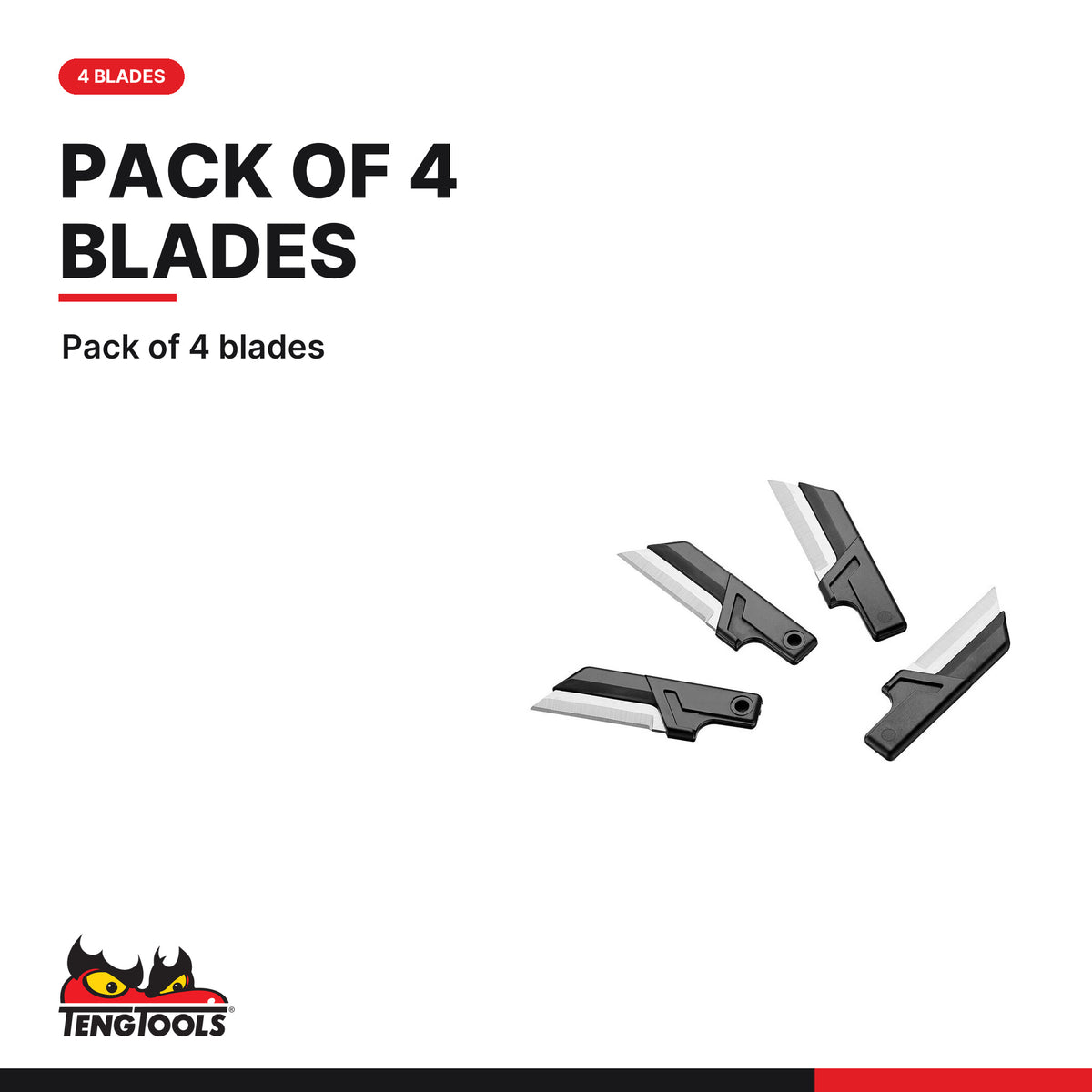 Teng Tools MKV709A Replacement Blades For Insulated Knife, pack of 4 blades
