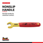 Teng Tools MPV600507 Insulated Open End Wrench 7-24 mm VDE Metric, nonslip handle for maximum comfort