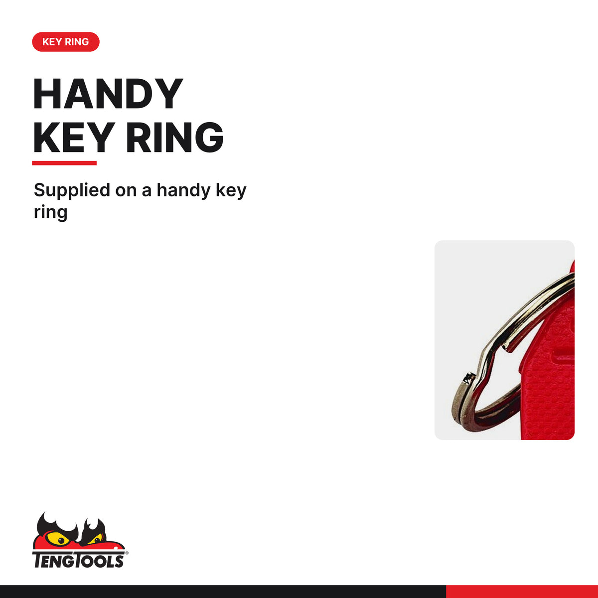 Teng Tools MR500 Magnetic Screwdriver Charger & Demagnetizer, supplied on a handy key ring