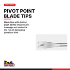 Teng Tools MRP95 Large V-Shape Trim Clip Removal Tool, blade tips with distinct pivot points ensure safe leverage and