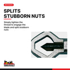Teng Tools NS02 Nut Splitter Set 2 Piece, Nut Breaker and Bolt Buster, simply tighten the thread to engage the blade and