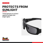 Teng Tools P-SG02 Sport-Style Sunglasses for Men, tinted glasses to protect against sunlight and bright lights