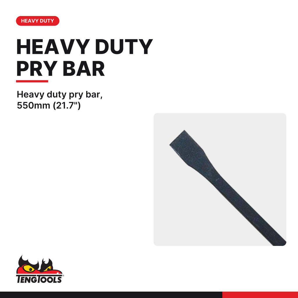 Teng Tools PB22A 550 mm (21.7 in) Pry Bar, heavy duty pry bar, 550mm (21.7")