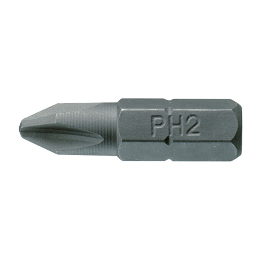Teng Tools PH2500103 1/4 Inch Phillips Screwdriver Bits on a white background
