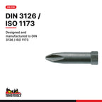 Teng Tools PH5000203 1/4 Inch Hex Shank Phillips Screwdriver Bits 50 mm, designed and manufactured to DIN 3126 / ISO 1173