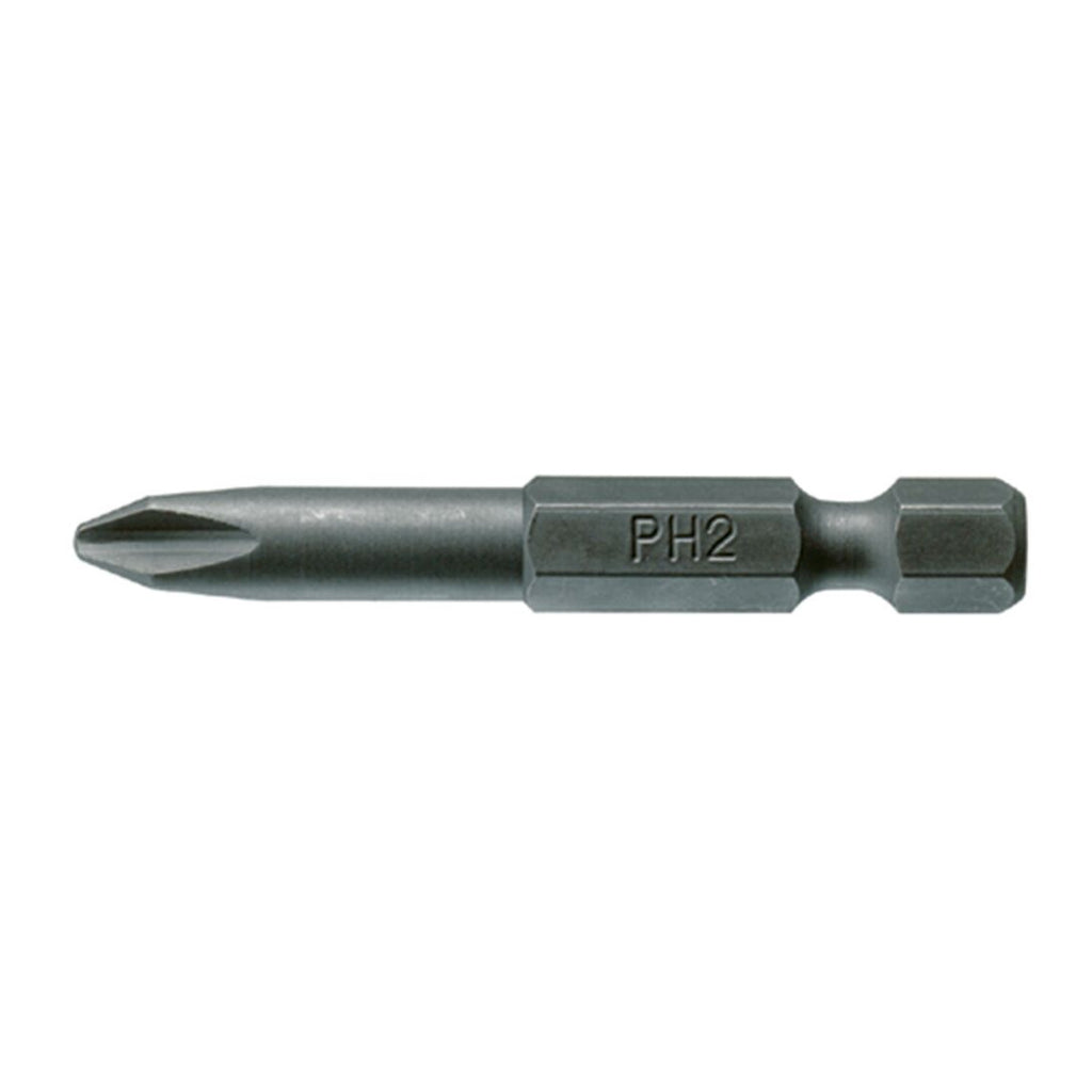 Teng Tools PH5000203 1/4 Inch Hex Shank Phillips Screwdriver Bits 50 mm on a white background
