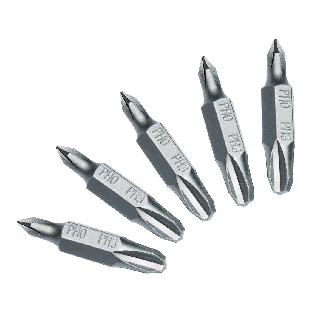 Teng Tools PHH32000305 1/4 Inch Hex Phillips Bits 32 mm 5 Pack on a white background