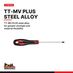 Teng Tools Phillips screwdriver, PH0 to PH4, TT-MV PLUS steel alloy for greater strength and material flexibility