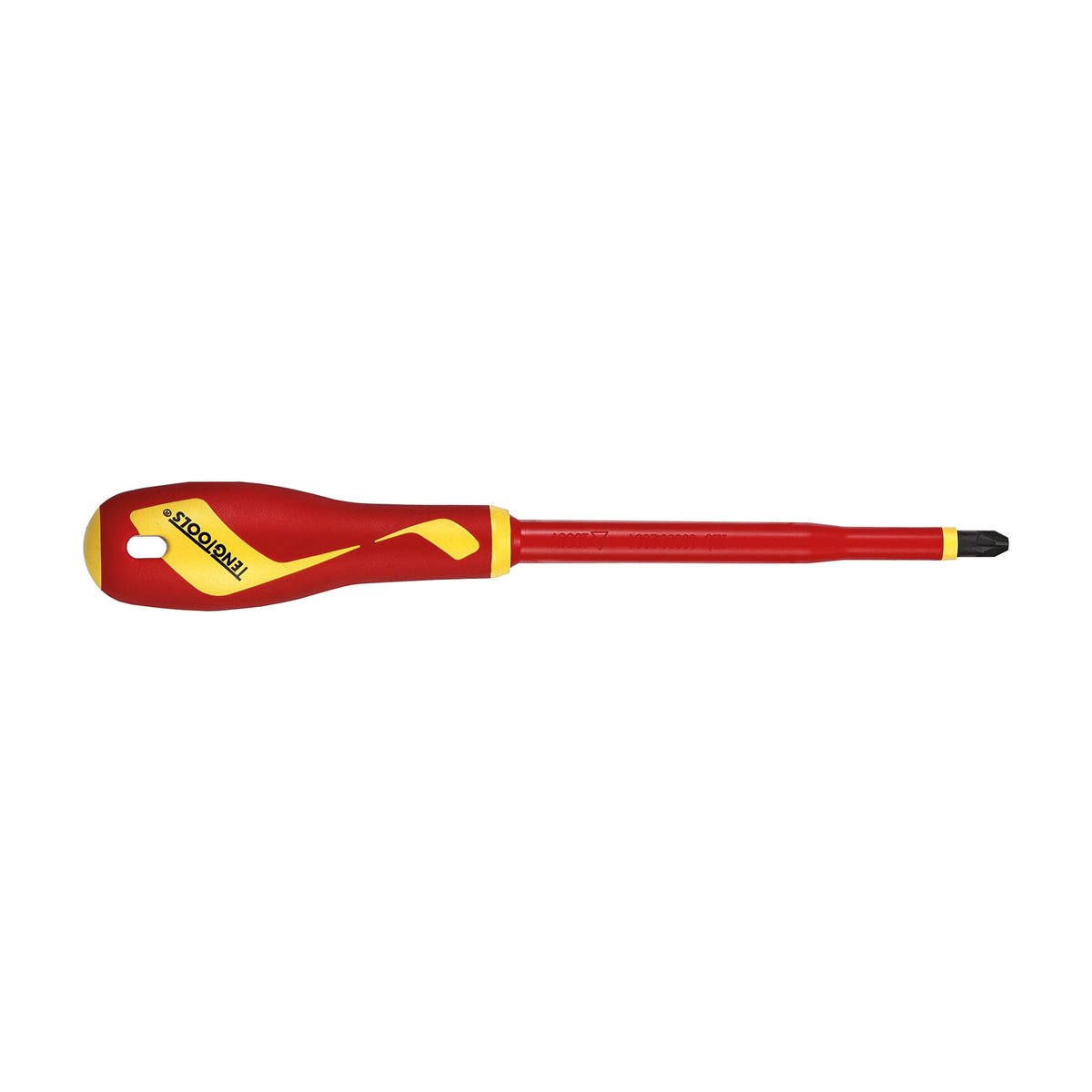 Teng Tools 1000V Pozidriv insulated screwdriver, PZ0 to PZ3 on a white background