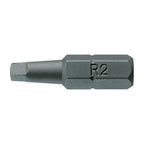 Teng Tools ROB2500103 1/4 Inch Robertson Square Drive Screwdriver Bits on a white background