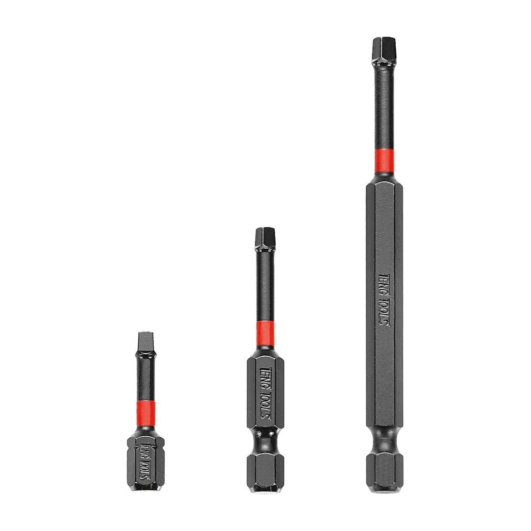 Teng Tools ROBP3000101 1/4 Inch Robertson Square Drive Impact Bit 30 mm on a white background