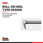 Teng Tools roll heel pry bar, 300 to 500 mm, roll or heel type design for opening and separating