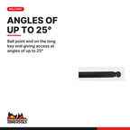 Teng Tools SAE ball point hex key, 5/64 to 3/8 in, ball point end gives access at angles of up to 25 degrees