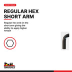 Teng Tools SAE ball point hex key, 5/64 to 3/8 in, regular hex end on the short arm for higher torque