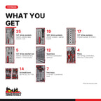 Teng Tools SC01 113 piece TC-9 service case tool kit, what you get: tools by type