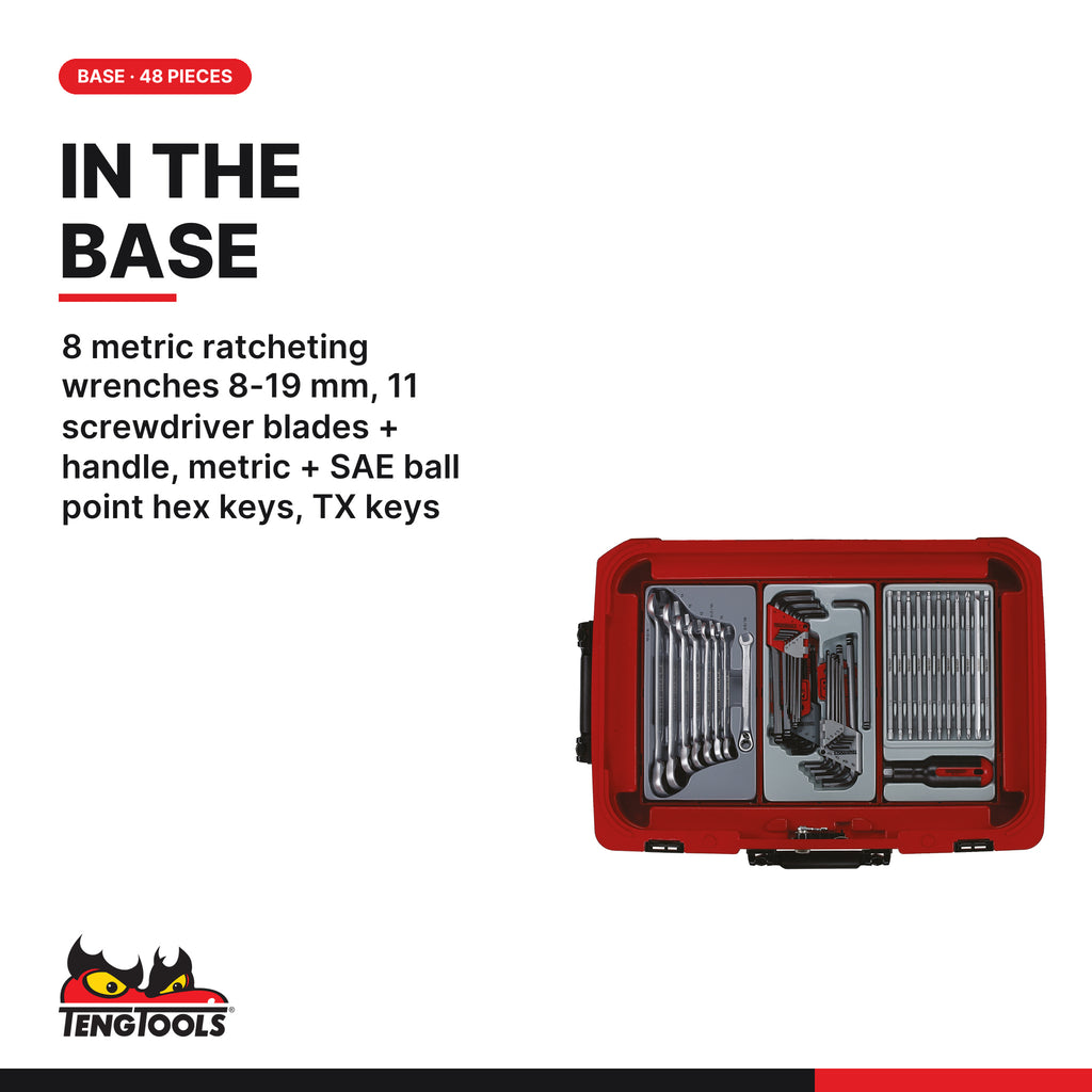 Teng Tools SC02 MECCA PRO TC-9 232 piece tool kit in a service case, base: ratcheting wrenches, hex keys, screwdriver blades