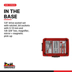 Teng Tools SC03 193 piece MECCA PRO TC-9 red service case tool kit, base: sockets, metric + SAE bit sockets, inspection set