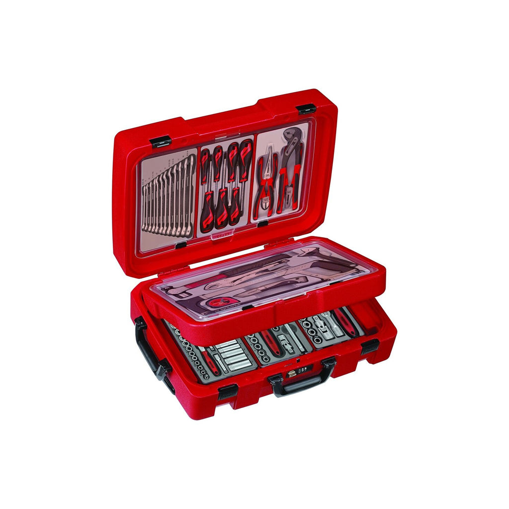 Teng Tools SC04 100 piece metric MECCA PRO TC-9 service case tool kit, on a white background