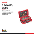 Teng Tools SCE2 MECCA PRO TC-9 FOAM BP Tool Kit 118 Pieces, tools supplied in 3 FOAM3 sets especially designed to fit the