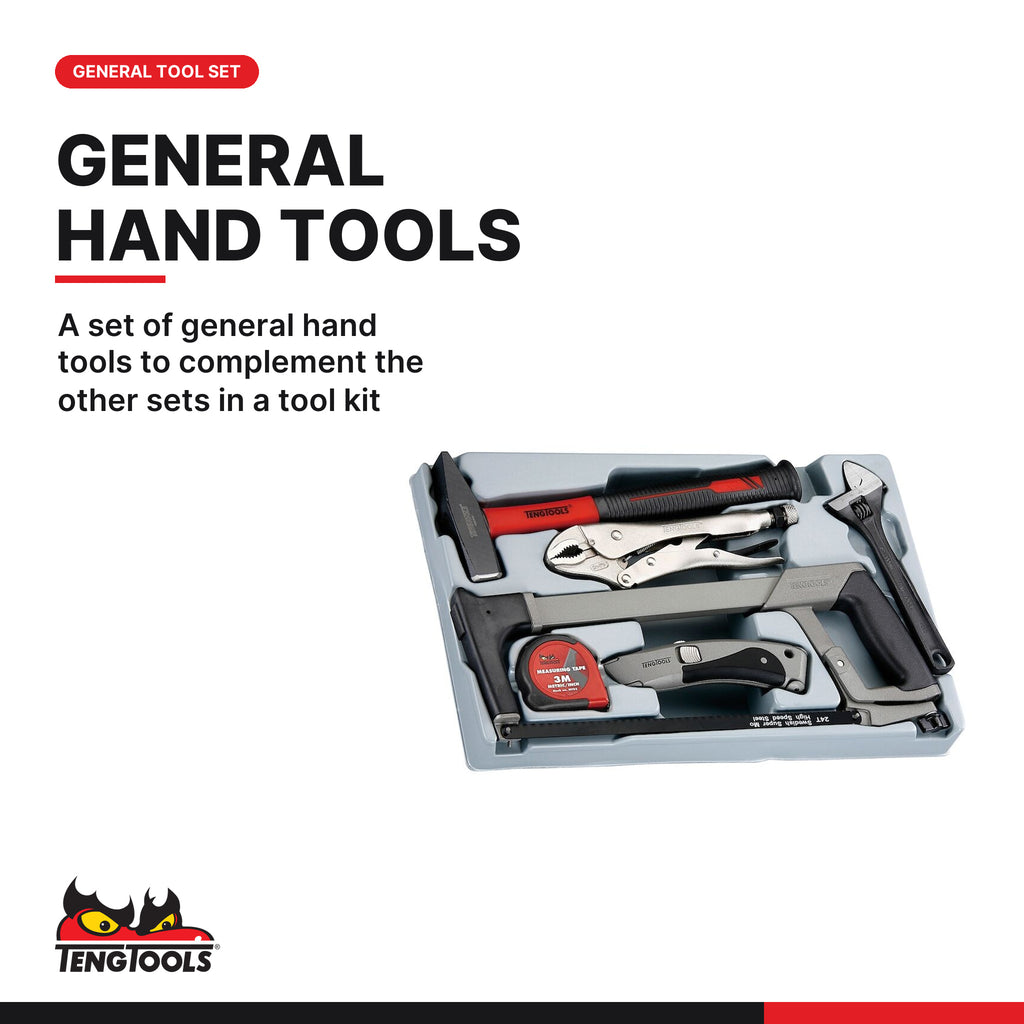 Teng Tools SCPS01E General Tool Set E TT3 6 Pieces, A set of general hand tools to complement the other sets in a tool kit
