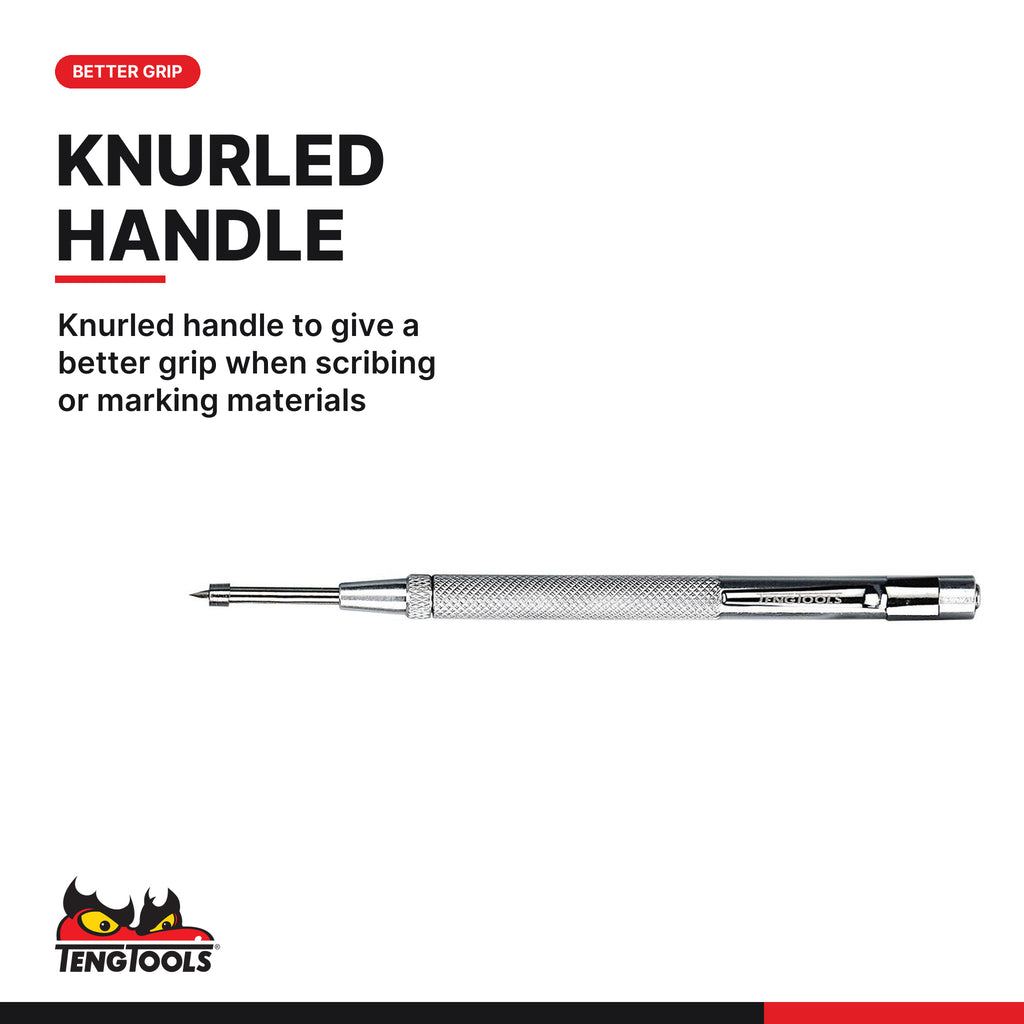 Teng Tools SCR01 Scribe Tool, knurled handle to give a better grip when scribing or marking materials