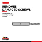 Teng Tools SE143 1/4" Hex Screw Extractor No. 3, spiral design for removing damaged screws