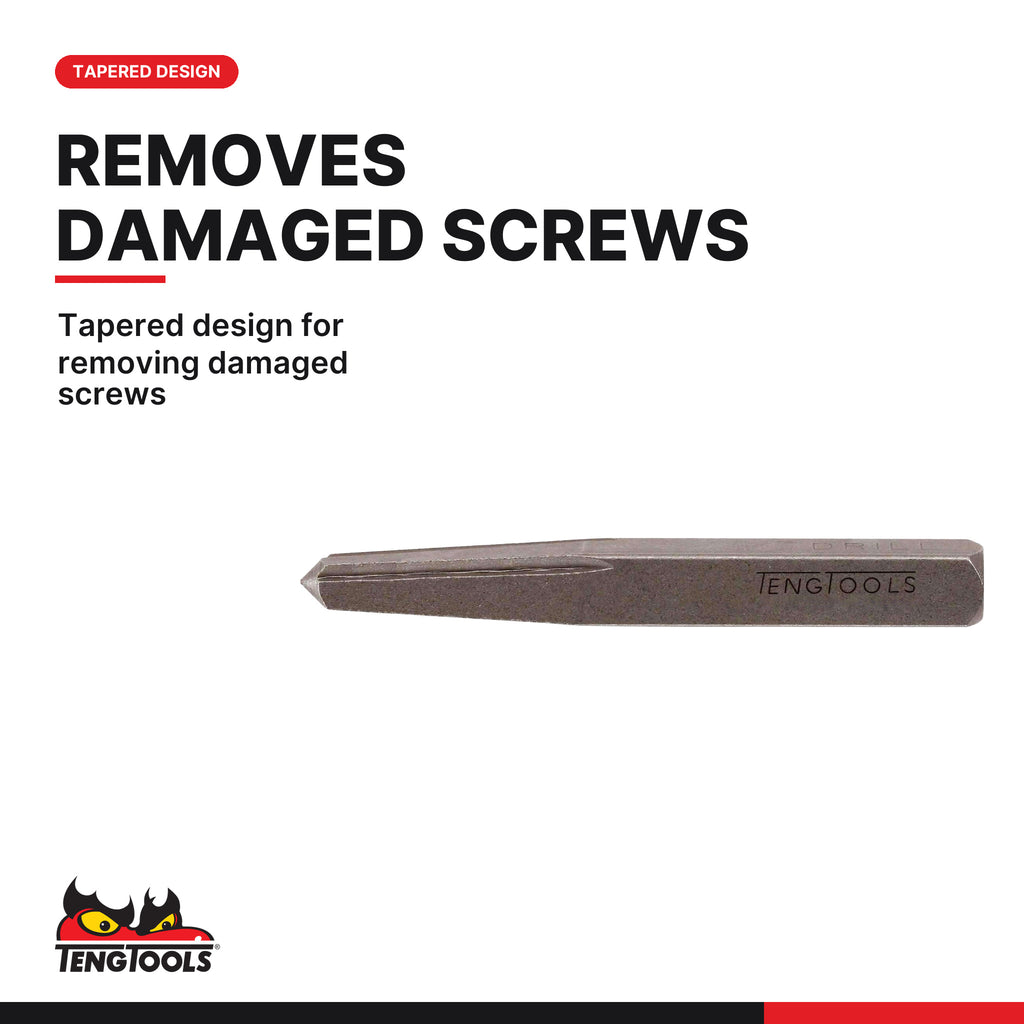 Teng Tools SEL05S No. 5 mm Screw Extractor, tapered design for removing damaged screws