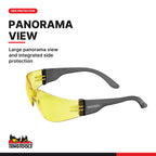 Teng Tools SG960Y Anti Fog, Scratch Resistant Safety Glasses, large panorama view and integrated side protection