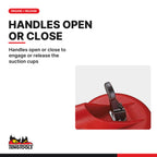 Teng Tools SL02 Double Suction Cup Lifter, handles open or close to engage or release the suction cups