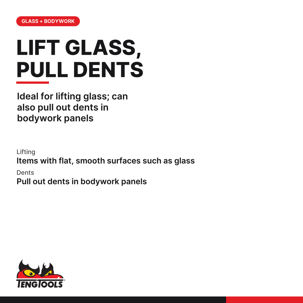 Teng Tools SL03 Triple Suction Cup Lifter, ideal for lifting glass; can also pull out dents in bodywork panels