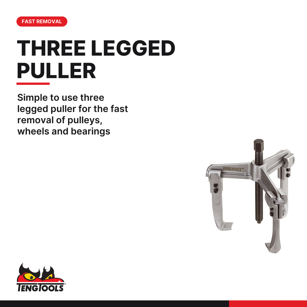 Teng Tools SP32615 205mm 3 Arm Internal / External Puller -Gear Removal, simple to use three legged puller for the fast