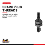 Teng Tools spark plug thread cleaner, 10 x 12 and 14 x 18 mm, cleaning tool for spark plug threads in engine blocks