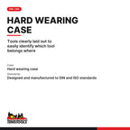 Teng Tools T1268 MECCA PRO 1/2" Socket & Tool Set 68 Pieces, tools clearly laid out to easily identify which tool belongs