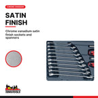 Teng Tools T1268 MECCA PRO 1/2" Socket & Tool Set 68 Pieces, chrome vanadium satin finish sockets and spanners