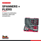 Teng Tools T1268 MECCA PRO 1/2" Socket & Tool Set 68 Pieces, A range of combination spanners, pliers and screwdrivers